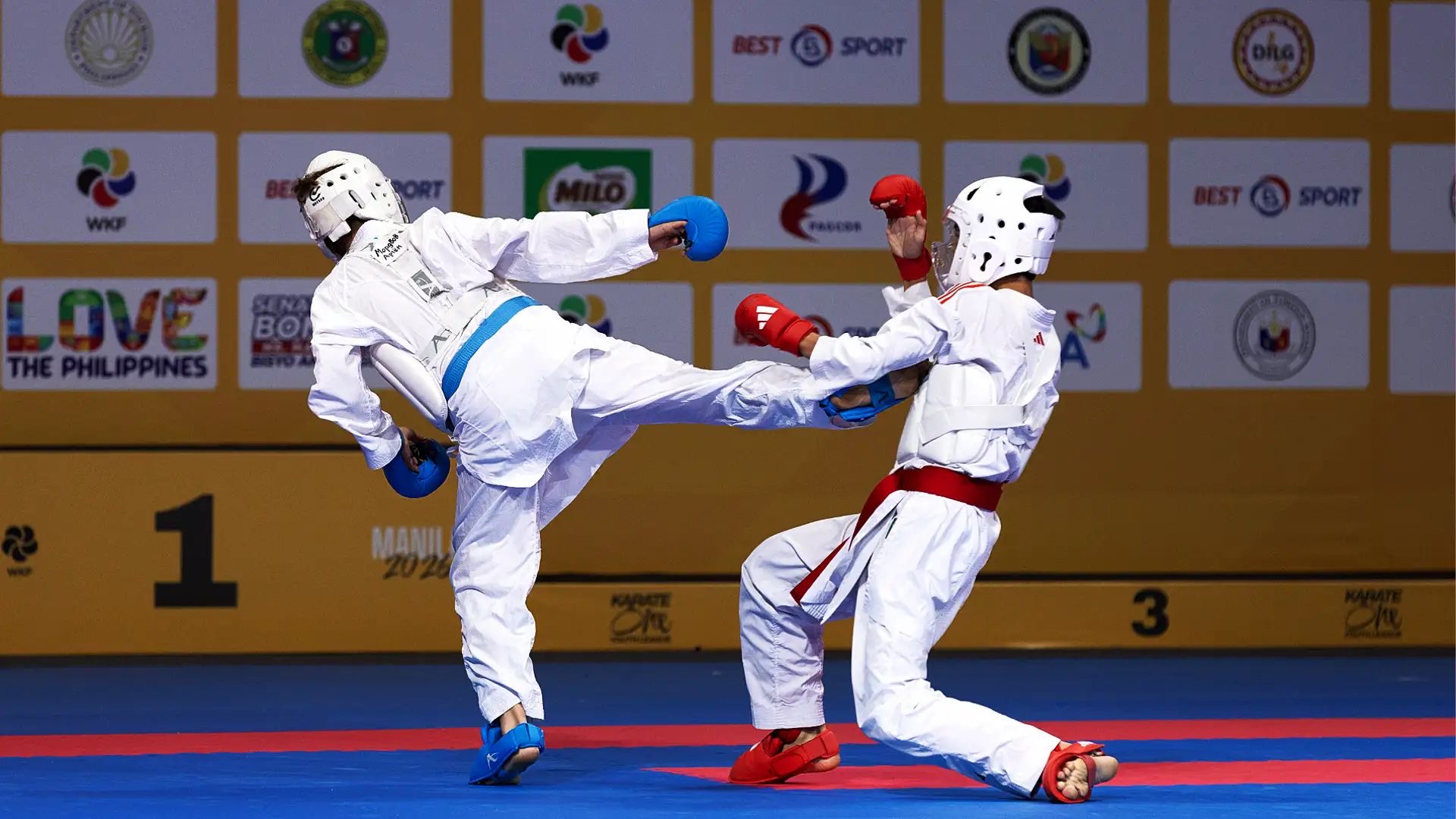 Ise van Bommel competing at the 2026 Karate One Youth League in Manila