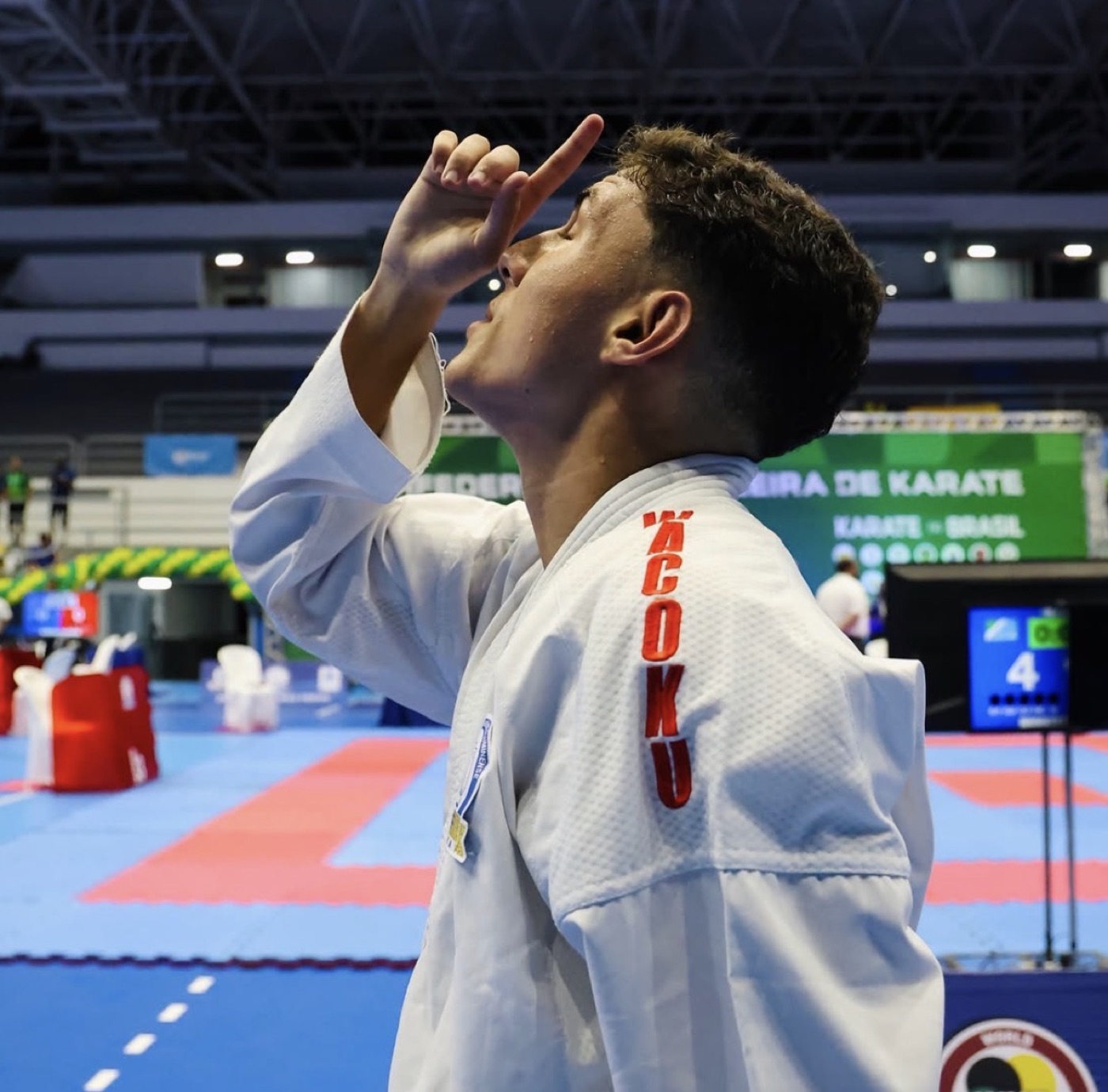 Bernardo Mello of Brazil celebrating at PKF Macaé 2026