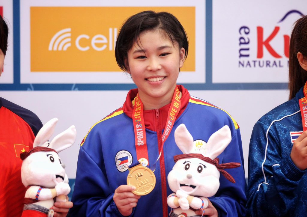 Sakura Alforte of the Philippines with her SEA Games kata gold medal